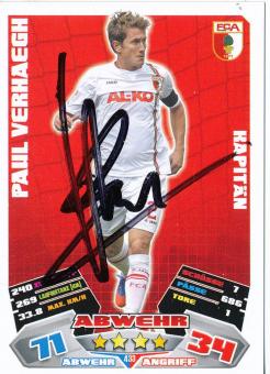 Paul Verhaegh  FC Augsburg   2012/2013 Match Attax Card orig. signiert 