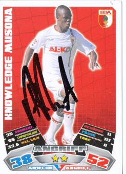 Knowledge Musona  FC Augsburg   2012/2013 Match Attax Card orig. signiert 