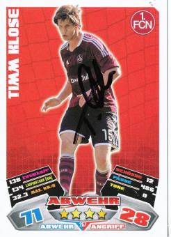 Timm Klose  FC Nürnberg   2012/2013 Match Attax Card orig. signiert 