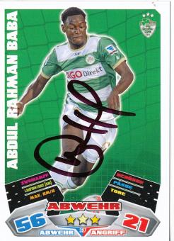 Abdul Rahman Baba  SpVgg Greuther Fürth  2012/2013 Match Attax Card orig. signiert 