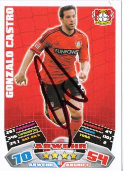 Gonzalo Castro  Bayer 04 Leverkusen  2012/2013 Match Attax Card orig. signiert 