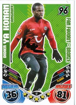 Didier Ya Konan  Hannover 96  2011/2012 Match Attax Card orig. signiert 