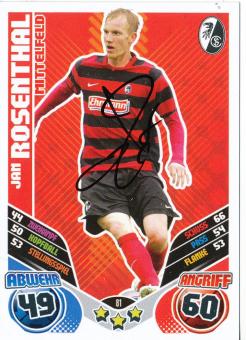 Jan Rosenthal  SC Freiburg  2011/2012 Match Attax Card orig. signiert 