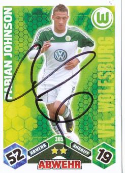 Fabian Johnson  VFL Wolfsburg  2010/2011 Match Attax Card orig. signiert 