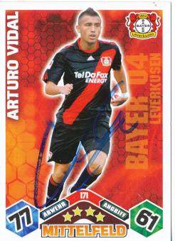 Arturo Vidal  Bayer 04 Leverkusen  2010/2011 Match Attax Card orig. signiert 