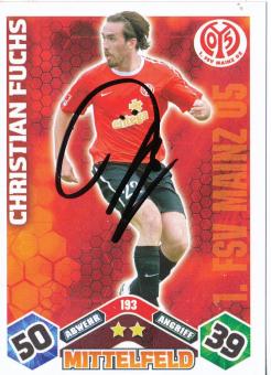 Christian Fuchs  FSV Mainz 05  2010/2011 Match Attax Card orig. signiert 