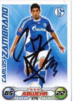 Carlos Zambrano FC Schalke 04  2009/2010 Match Attax Card orig. signiert 