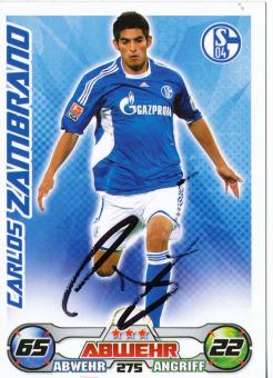 Carlos Zambrano  FC Schalke 04  2009/2010 Match Attax Card orig. signiert 