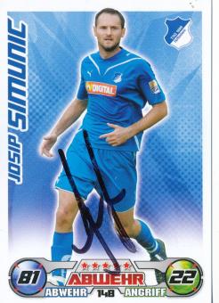 Josip Simunic  TSG 1899 Hoffenheim  2009/2010 Match Attax Card orig. signiert 