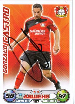 Gonzalo Castro  Bayer 04 Leverkusen  2009/2010 Match Attax Card orig. signiert 