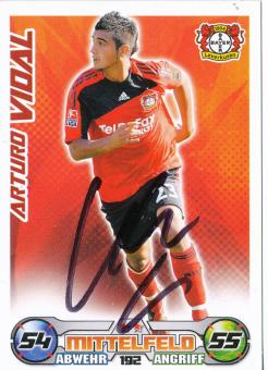 Arturo Vidal  Bayer 04 Leverkusen  2009/2010 Match Attax Card orig. signiert 