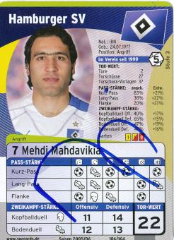 Mehdi Mahdavikia  Hamburger SV Soccards 2005/2006  Card orig. signiert 