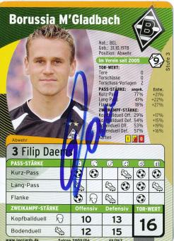Filip Daems  Borussia Mönchengladbach   Soccards 2005/2006  Card orig. signiert 