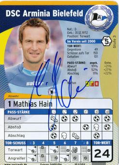 Mathias Hain  Arminia Bielefeld   Soccards 2005/2006  Card orig. signiert 