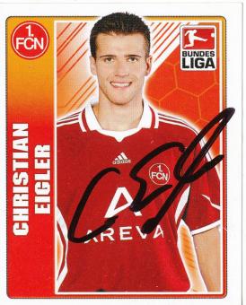 Christian Eigler  FC Nürnberg   2009/2010 Topps  Bundesliga Sticker original signiert 
