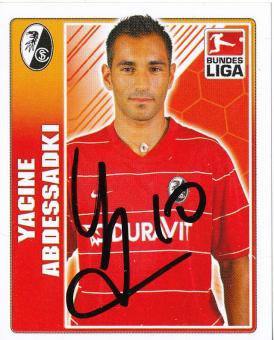 Yacime Abdessadki  SC Freiburg   2009/2010 Topps  Bundesliga Sticker original signiert 