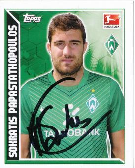 Sokratis Papastathopoulos  SV Werder Bremen   2011/2012  Topps  Bundesliga Sticker original signiert 