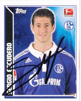 Sergio Escudero  FC Schalke 04  2011/2012  Topps  Bundesliga Sticker original signiert 