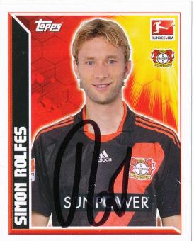 Simon Rolfes   Bayer 04 Leverkusen   2011/2012  Topps  Bundesliga Sticker original signiert 