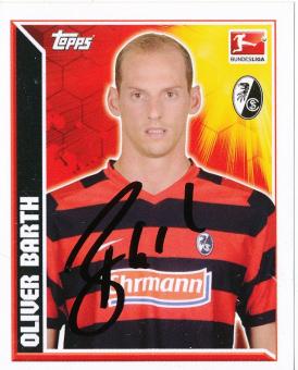 Oliver Barth  SC Freiburg   2011/2012  Topps  Bundesliga Sticker original signiert 