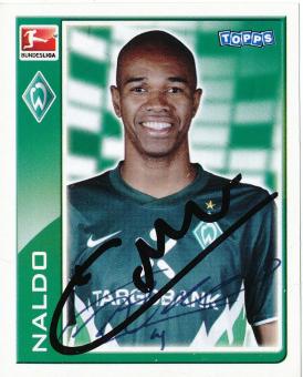 Naldo  SV Werder Bremen   2010/2011  Topps  Bundesliga Sticker original signiert 