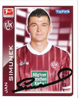 Jan Simunek  FC Kaiserslautern   2010/2011  Topps  Bundesliga Sticker original signiert 