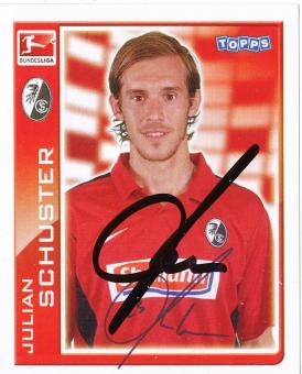 Julian Schuster  SC Freiburg   2010/2011  Topps  Bundesliga Sticker original signiert 