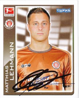 Matthias Lehmann  FC St.Pauli   2010/2011  Topps  Bundesliga Sticker original signiert 
