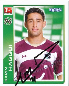 Karim Haggui  Hannover 96   2010/2011  Topps  Bundesliga Sticker original signiert 