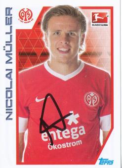 Nicolai Müller  FSV Mainz 05   2012/2013  Topps  Bundesliga Sticker original signiert 