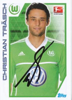 Christian Träsch  VFL Wolfsburg   2012/2013  Topps  Bundesliga Sticker original signiert 