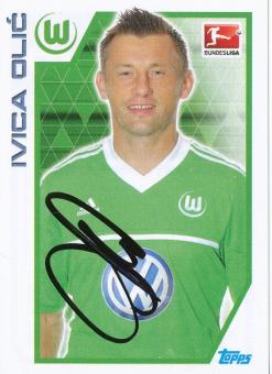 Ivica Olic  VFL Wolfsburg   2012/2013  Topps  Bundesliga Sticker original signiert 