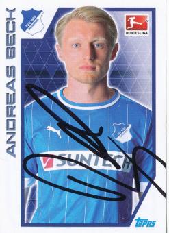 Andreas Beck  TSG 1899 Hoffenheim   2012/2013  Topps  Bundesliga Sticker original signiert 