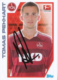 Tomas Pekhart  FC Nürnberg   2012/2013  Topps  Bundesliga Sticker original signiert 