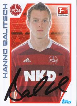 Hanno Balitsch  FC Nürnberg   2012/2013  Topps  Bundesliga Sticker original signiert 