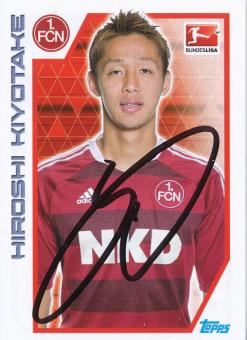 Hiroshi Kiyotake  FC Nürnberg   2012/2013  Topps  Bundesliga Sticker original signiert 