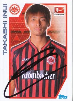 Takashi Inui  Eintracht Frankfurt   2012/2013  Topps  Bundesliga Sticker original signiert 