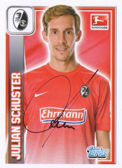 Julian Schuster  SC Freiburg  2013/2014  Topps  Bundesliga Sticker original signiert 