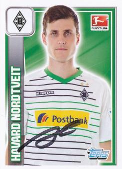 Havard Nordveit  Borussia Mönchengladbach  2013/2014  Topps  Bundesliga Sticker original signiert 