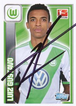 Luiz Gustavo   VFL Wolfsburg  2013/2014  Topps  Bundesliga Sticker original signiert 
