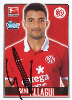 Sami Allagui  FSV Mainz 05    2014/2015  Topps  Bundesliga Sticker original signiert 