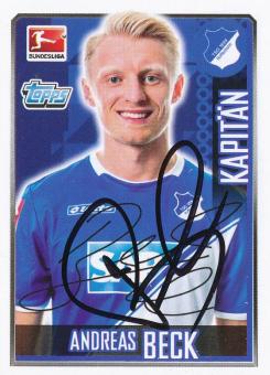 Andreas Beck  TSG 1899 Hoffenheim    2014/2015  Topps  Bundesliga Sticker original signiert 
