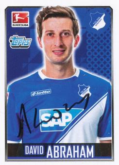 David Abraham  TSG 1899 Hoffenheim    2014/2015  Topps  Bundesliga Sticker original signiert 