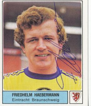 Friedhelm Haebermann  Eintracht Braunschweig  1979  Panini Bundesliga Sticker original signiert 