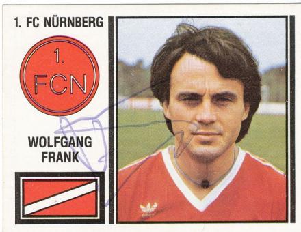 Wolfgang Frank † 2013  FC Nürnberg  1981  Panini Bundesliga Sticker original signiert 