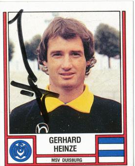 Gerhard Heinze  MSV Duisburg  1982  Panini Bundesliga Sticker original signiert 
