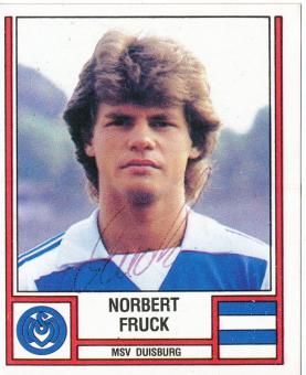 Norbert Fruck  MSV Duisburg  1982  Panini Bundesliga Sticker original signiert 