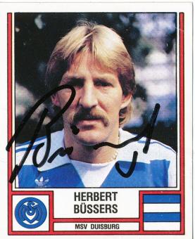 Herbert Büssers  MSV Duisburg  1982  Panini Bundesliga Sticker original signiert 