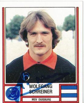 Wolfgang Schreiner  MSV Duisburg  1982  Panini Bundesliga Sticker original signiert 