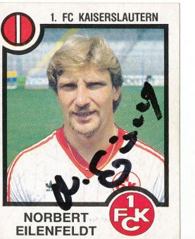 Norbert Eilenfeldt  FC Kaiserslautern  1984  Panini Bundesliga Sticker original signiert 